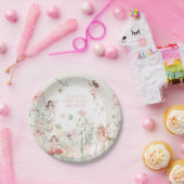 Whimsical Waterverf Fairy 1e Verjaardag Papieren Bordje (Feest)