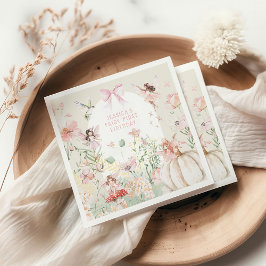 Whimsical Waterverf Fairy 1e Verjaardag Servet
