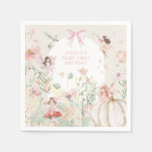 Whimsical Waterverf Fairy 1e Verjaardag Servet (Voorkant)