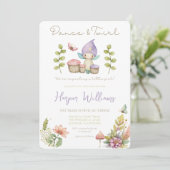 Whimsical Waterverf Fairy Mushrooms Soft Floral Kaart (Staand voorkant)