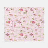 Whimsical Waterverf feeën & bloemen roze Fleece Deken (Voorkant (Horizontaal))