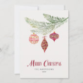 Whimsical-Waterverf Feestdagenkaart (Voorkant)