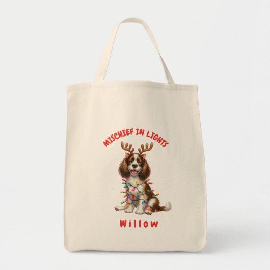 Whimsical Waterverf Feestelijke Springer Spaniel H Tote Bag (Voorkant)