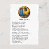 Whimsical Waterverf Fiesta Wedding Guest Details Informatiekaartje (Voorkant)