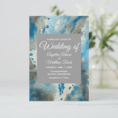 Whimsical Waterverf Floral Blue Modern Kaart (Staand voorkant)