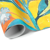 Whimsical Waterverf Floral Burst Cadeaupapier (Rol Hoek)