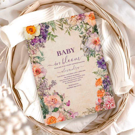 Whimsical Waterverf Floral Kaart