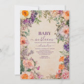 Whimsical Waterverf Floral Kaart