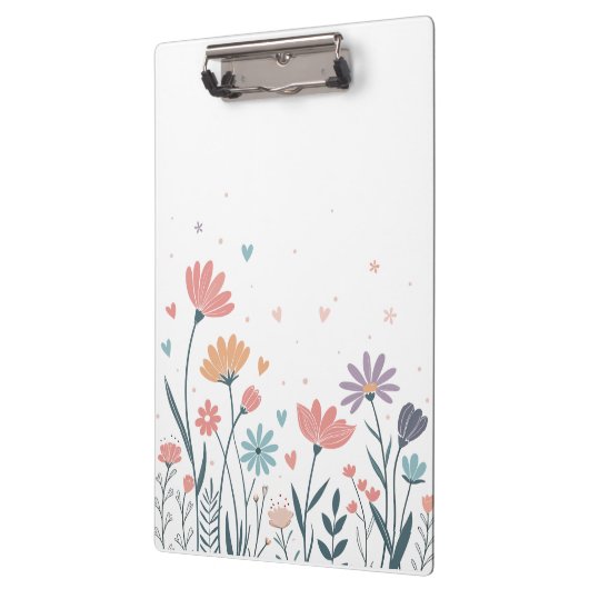 Whimsical Waterverf Floral Klembord (Links)