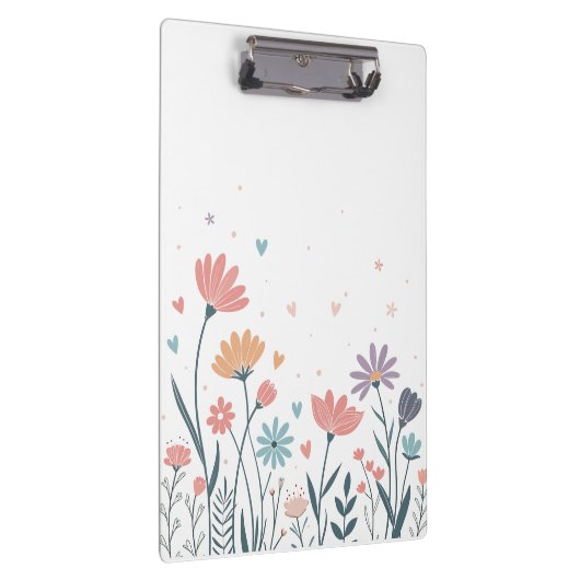 Whimsical Waterverf Floral Klembord (Rechts)