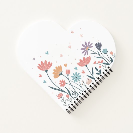 Whimsical Waterverf Floral Notitieboek (Achterkant)