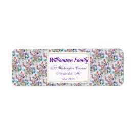 WHIMSICAL WATERVERF FLORAL PATTERN ETIKET