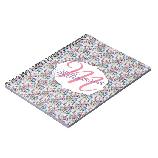 WHIMSICAL WATERVERF FLORAL PATTERN NOTITIEBOEK (Linkerzijde)