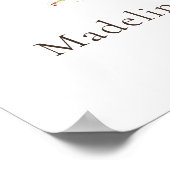 Whimsical Waterverf Floral Vrijgezellenfeest Welko Poster (Hoek)