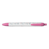Whimsical Waterverf Floral Zwarte Inkt Pen (Achterkant)