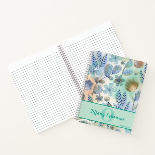 Whimsical Waterverf Florals Notitieboek (Binnen)