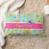 Whimsical Waterverf Flowers Dragonfly Butterfly Kussen (Deken)