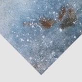 Whimsical Waterverf Fox in Sneeuwboskerst Tissuepapier (Detail)