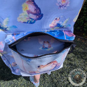 Whimsical Waterverf Frog op een Swing Woodland Bedrukte Rugzak