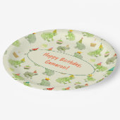 Whimsical Waterverf Frog verjaardagsfeestje Papieren Bordje (Gekanteld)