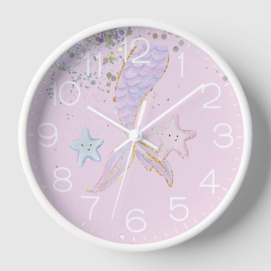 Whimsical Waterverf Glitter Zeemeermin Staart (Voorkant)