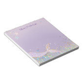 Whimsical Waterverf Glitter Zeemeermin Staart Notitieblok (Schuin)