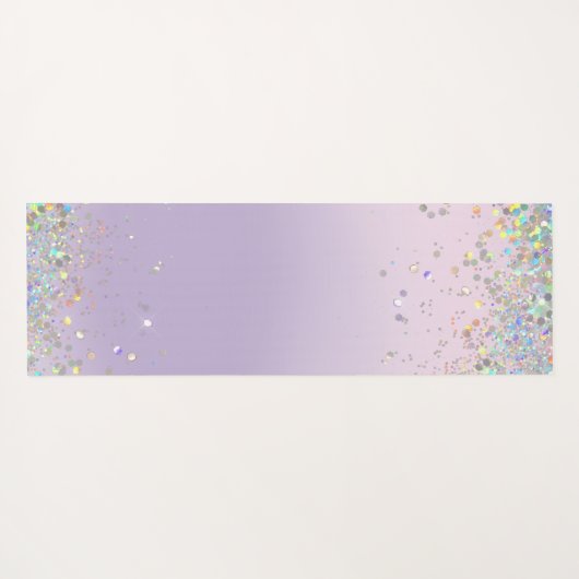Whimsical Waterverf Glitter Zeemeermin Staart Yogamat (Achterkant (horizontaal))