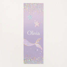 Whimsical Waterverf Glitter Zeemeermin Staart Yogamat