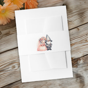 Whimsical Waterverf Gnome Wedding Wrap Rustiek Uitnodigingen Wikkel