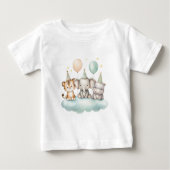 Whimsical waterverf Grappig Safari Dier T-Shirt (Voorkant)