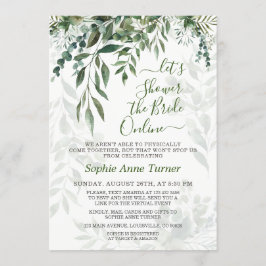 Whimsical Waterverf Greenery Online Vrijgezellenfe Kaart