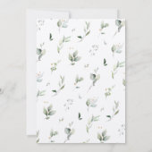 Whimsical Waterverf Groen & Gouden Bladerdak Bruil Kaart (Achterkant)