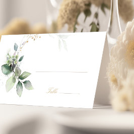 Whimsical Waterverf groen plaats kaart