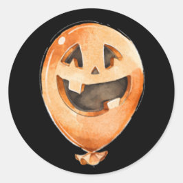 Whimsical Waterverf Halloween Baloon Ronde Sticker