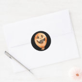 Whimsical Waterverf Halloween Baloon Ronde Sticker (Envelop)