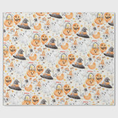 Whimsical Waterverf Halloween Cadeaupapier (Vlak)
