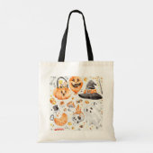 Whimsical Waterverf Halloween Tote Bag (Achterkant)