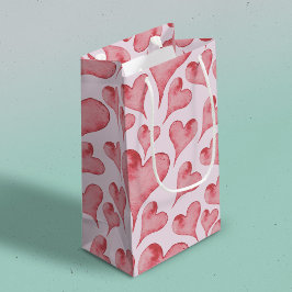 Whimsical Waterverf Hearts Valentijnsdag Klein Cadeauzakje