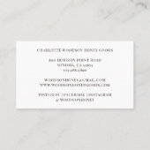 Whimsical-Waterverf Honingbijenimker Visitekaartje (Achterkant)