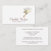 Whimsical-Waterverf Honingbijenimker Visitekaartje (Voorkant / Achterkant)