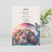 Whimsical Waterverf Italiaans DestBridal in Kaart (Staand voorkant)