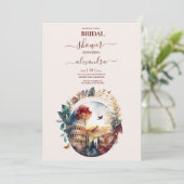 Whimsical Waterverf Italiaans DestBridal in Kaart (Staand voorkant)