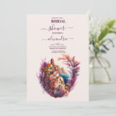 Whimsical Waterverf Italy Destination Bridal Kaart (Staand voorkant)