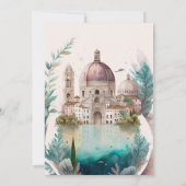 Whimsical Waterverf Italy Destination Kaart (Achterkant)