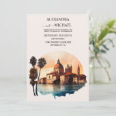 Whimsical Waterverf Italy Destination Kaart (Staand voorkant)