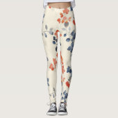 Whimsical Waterverf Japanese Floral Leggings (Voorkant)