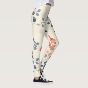 Whimsical Waterverf Japanese Floral Leggings