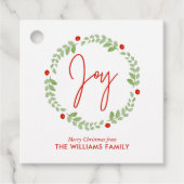 Whimsical Waterverf Kerstmis Bedankjes Labels (Voorkant)