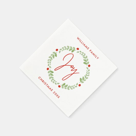 Whimsical Waterverf Kerstmis Servet (Hoek)