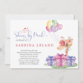 Whimsical Waterverf Mailbox Baby shower door Mail Kaart (Voorkant)